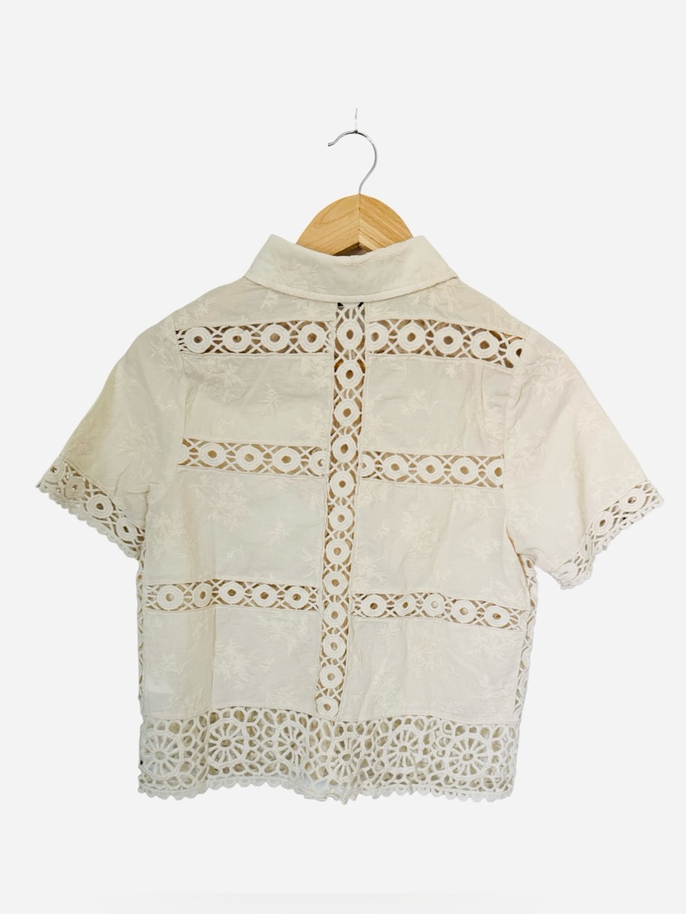 Another Love The Ruby Button Down Embroidered Blouse NWT Size XS - Picture 4 of 7